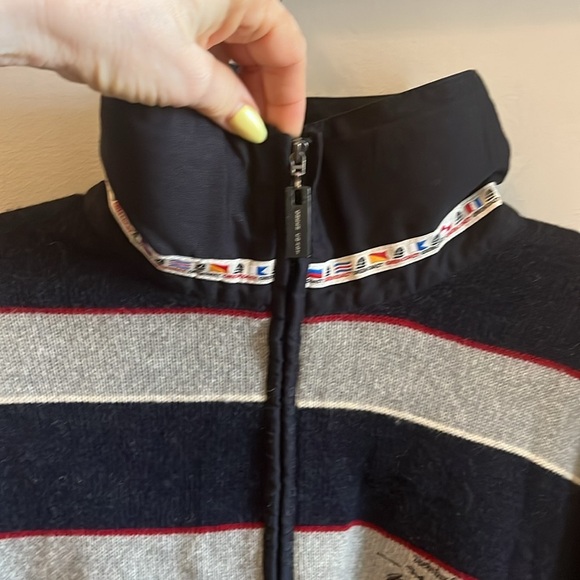 Green Coast Yachting Outfits Sweater Quarter Zip Merino Wool Alpaca Blend Italy - Picture 2 of 10